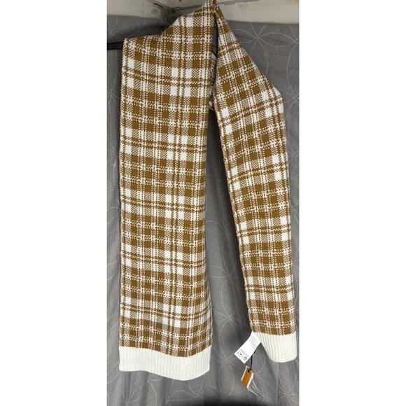 Timberland Scarf Buffalo Plaid Beige NWT Fall Cozy Soft - Picture 1 of 3